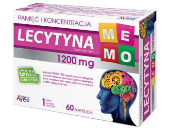Zdjęcie przedstawia suplement diety Lecytyna MEMO.