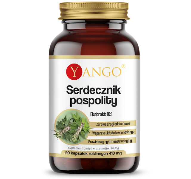 Zdjęcie przedstawia suplement diety Yango Serdecznik, kapsułki.