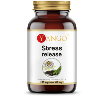 Zdjęcie przedstawia suplement diety Yango Stress Release, kapsułki.