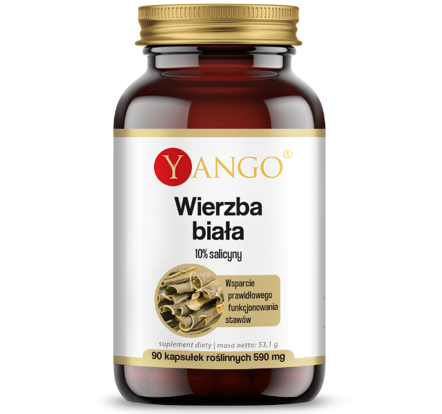 Zdjęcie przedstawia suplement diety Yango Wierzba biała, kapsułki.