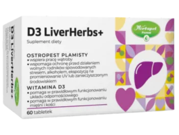 Zdjęcie produktu Herbapol Poznań D3 Liverherbs+, tabletki