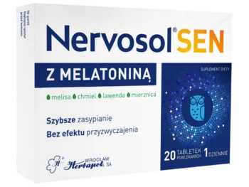 Zdjęcie produktu Herbapol Wrocław Nervosol Sen z melatoniną, tabletki, 1 mg