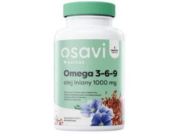Zdjęcie produktu OSAVI Nature Omega 3-6-9 olej lniany, kapsułki miękkie