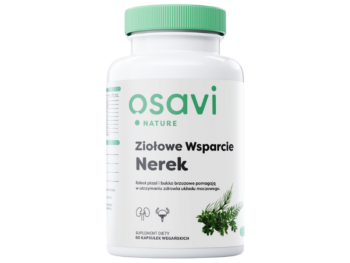 Zdjęcie przedstawia suplement diety OSAVI Nature Ziołowe wsparcie nerek w postaci kapsułek.