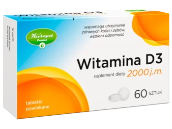 Zdjęcie produktu Witamina D3 Herbapol Poznań, tabletki, 2000 j.m.