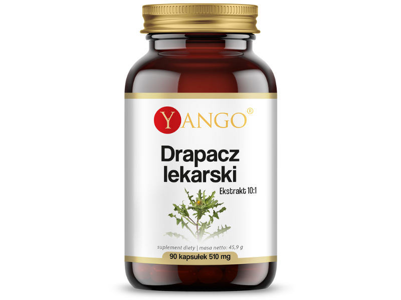 Zdjęcie przedstawia suplement diety Yango Drapacz w postaci kapsułek.