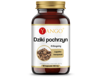 Zdjęcie przedstawia suplement diety Yango Dziki pochrzyn w postaci kapsułek.