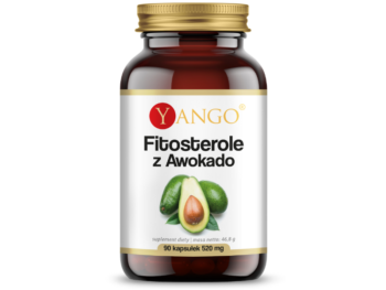 Zdjęcie przedstawia suplement diety Yango Fitosterole w postaci kapsułek.