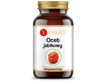 Zdjęcie przedstawia suplement diety Yango Ocet jabłkowy w postaci kapsułek.