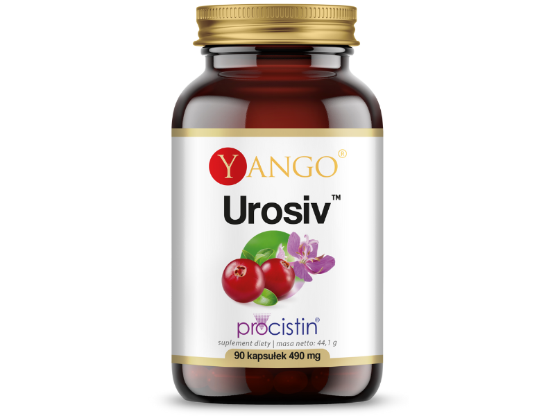 Zdjęcie przedstawia suplement diety Yango Urosiv w postaci kapsułek.