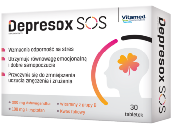Zdjęcie przedstawia suplement diety Depresox SOS, tabletki, 30 szt.