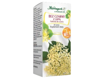 Zdjęcie produktu Herbapol Kraków bez czarny z lipą, tabletki do ssania