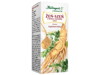 Zdjęcie produktu Herbapol Kraków Żeń-szeń z maką i bakopą, tabletki