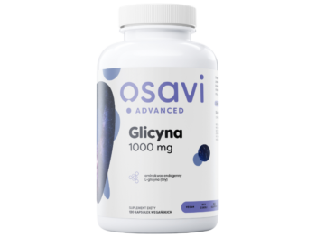 Zdjęcie przedstawia suplement diety OSAVI Advanced Glicyna, kapsułki, 1000 mg.