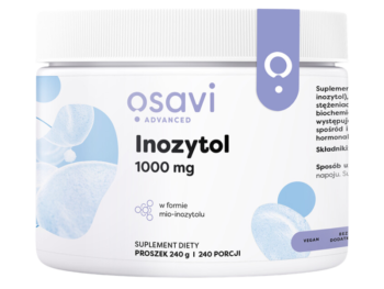 Zdjęcie przedstawia suplement diety OSAVI Advanced Inozytol, proszek, 1000 mg.