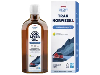 Zdjęcie produktu OSAVI Marine tran norweski omega 3, naturalny aromat cytryna-mięta, płyn
