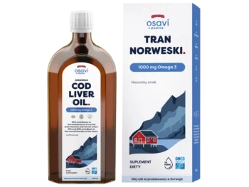 Zdjęcie produktu OSAVI Marine tran norweski omega 3, naturalny aromat, płyn