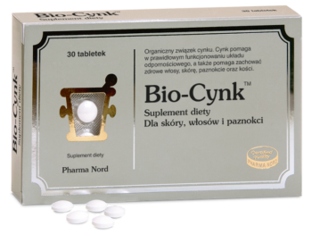 Zdjęcie przedstawia suplement diety Bio-Cynk, tabletki, 15 mg.