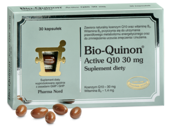 Zdjęcie przedstawia suplement diety Bio-Quinon Active Q10, kapsułki, 30 mg.