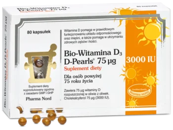 Zdjęcie produktu Bio-Witamina D3 D-Pearls, kapsułki miękkie, 75 µg
