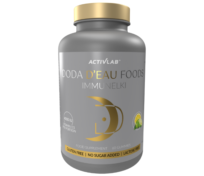 Zdjęcie przedstawia suplement diety DODA D'EAU FOODS Immunelki, żelki.