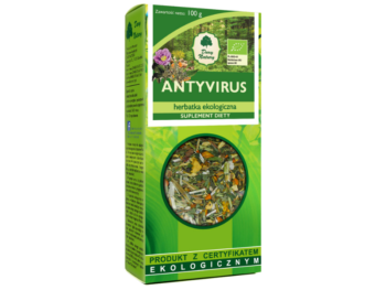Zdjęcie przedstawia suplement diety Dary Natury Antyvirus, herbatka do zaparzania.