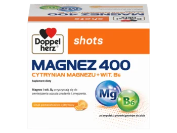 Zdjęcie produktu Doppelherz Shots Magnez 400 cytrynia magnezu + wit. B6, płyn doustny