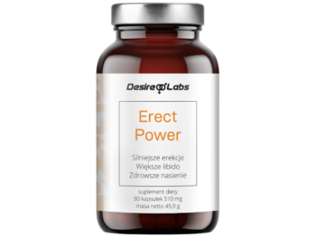Zdjęcie przedstawia suplement diety Erect power, kapsułki.