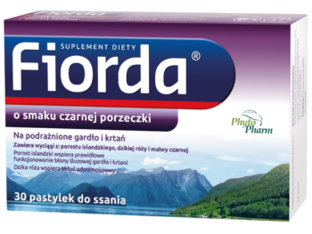 Fiorda, smak porzeczkowy, pastylki do ssania