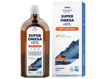 Zdjęcie produktu OSAVI Marine Super Omega + D3, smak cytrynowy, płyn doustny