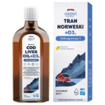 OSAVI Marine tran norweski + D3 omega 3, naturalny aromat cytrynowy, płyn doustny