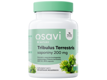 Zdjęcie przedstawia suplement diety OSAVI Nature Tribulus Terrestris, kapsułki.