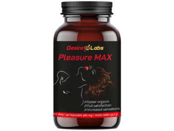 Zdjęcie przedstawia suplement diety Pleasure max, kapsułki.