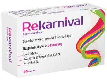 Zdjęcie przedstawia suplement diety Rekarnival, kapsułki.