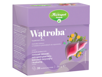 Zdjęcie przedstawia suplement diety Wątroba, herbatka ziołowa.