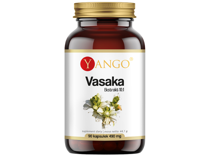 Zdjęcie przedstawia suplement diety Yango Vasaka, kapsułki.