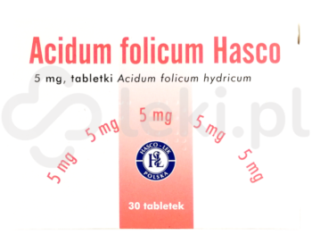 Acidum folicum Hasco, tabletki, 5 mg