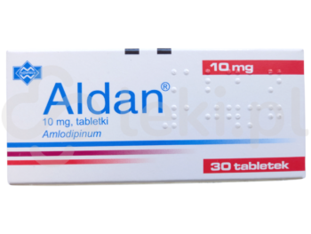 Zdjęcie przedstawia lek dostępny na receptę Aldan, tabletki, 10 mg.