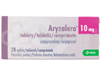 Zdjęcie przedstawia lek dostępny na receptę Aryzalera, tabletki, 10 mg.