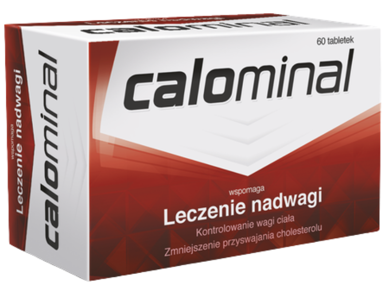 Zdjęcie przedstawia wyrób medyczny Calominal, tabletki.