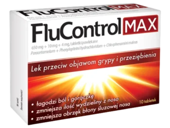 Zdjęcie produktu Flucontrol Max, tabletki, 650 mg + 10 mg + 4 mg