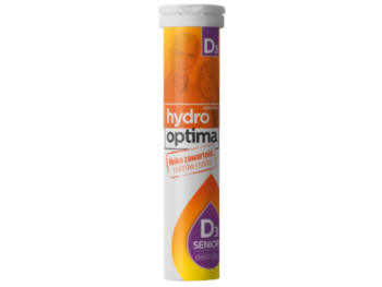 Zdjęcie przedstawia suplement diety Hydro Optima Senior D3, tabletki musujące.