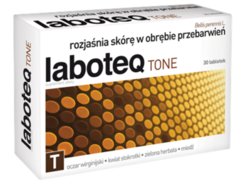 Zdjęcie przedstawia suplement diety Laboteq Tone, tabletki.