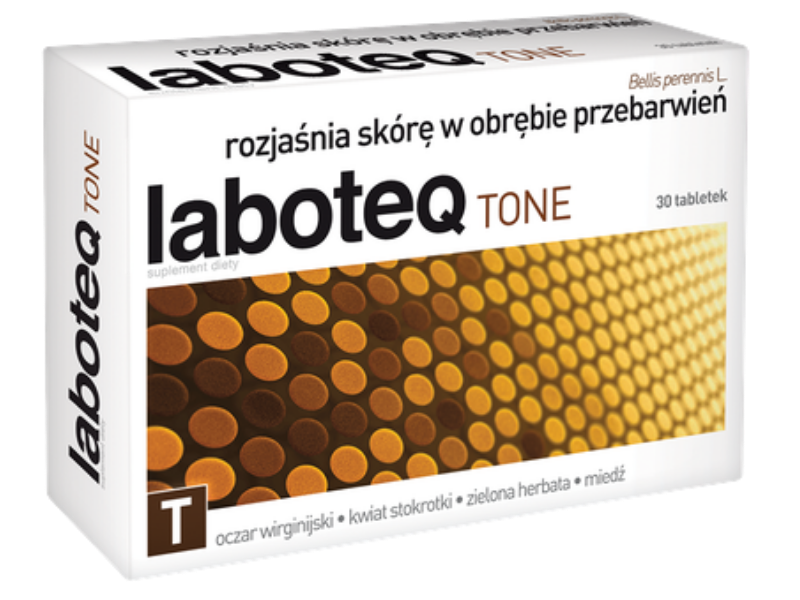 Zdjęcie przedstawia suplement diety Laboteq Tone, tabletki.