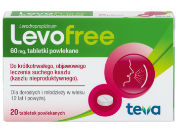 Zdjęcie przedstawia lek bez recepty, Levofree, tabletki powlekane, 60 mg.