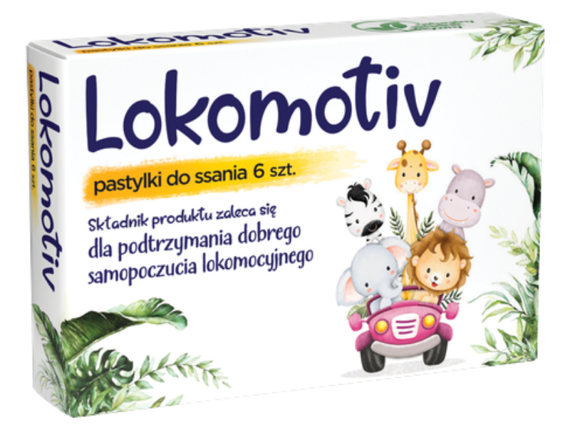 Zdjęcie przedstawia środek spożywczy Lokomotiv, pastylki, do ssania.