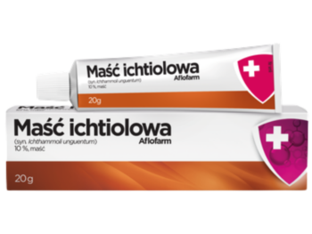 Zdjęcie przedstawia lek bez recepty Maść ichtiolowa, maść, 10%/Aflofarm.