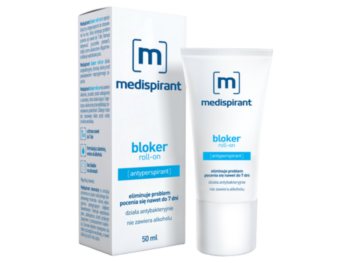 Zdjęcie przedstawia dermokosmetyk Medispirant antyperspirant roll-on, płyn.
