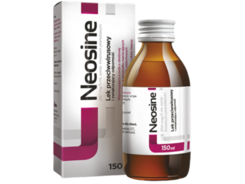 Zdjęcie przedstawia lek bez recepty Neosine, syrop, 250/5 ml.