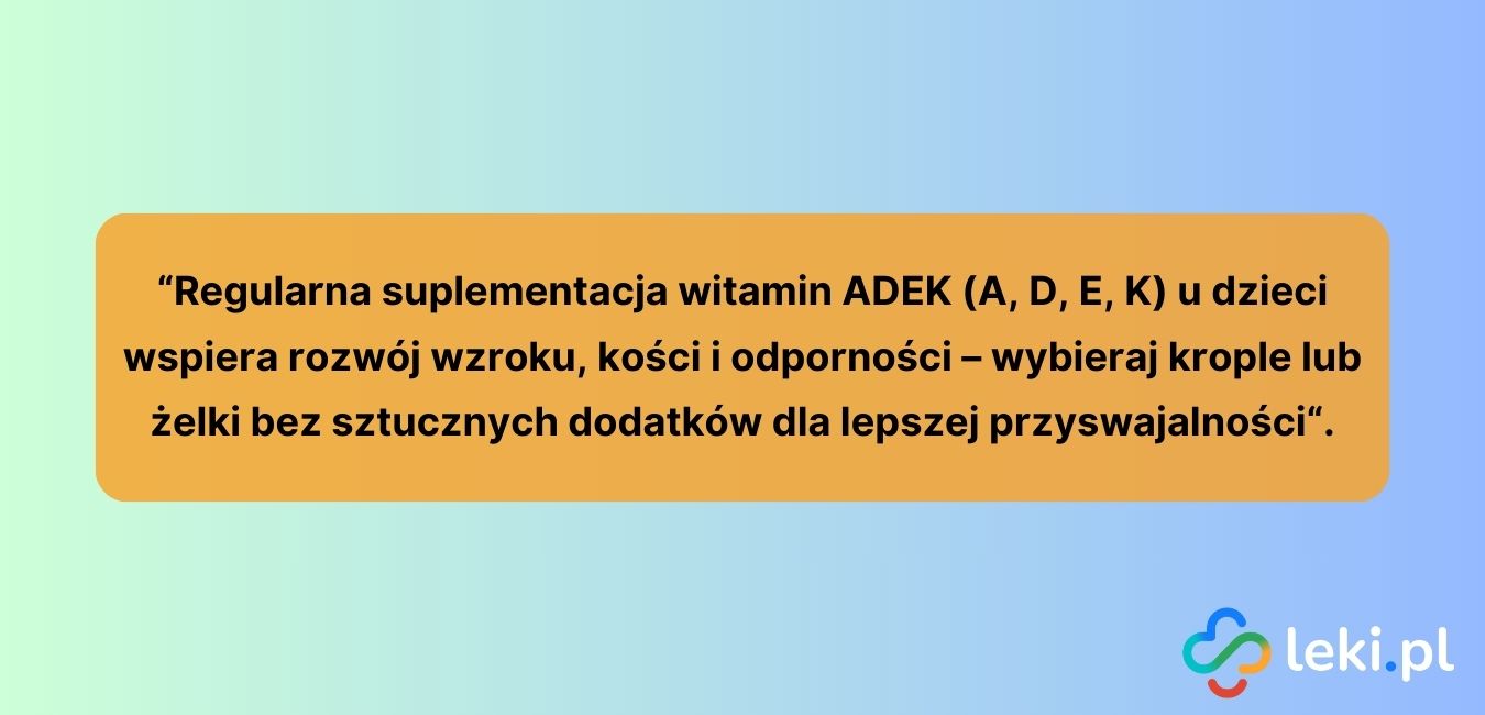 Najlepsze witaminy ADEK dla dzieci (fot. Canva).